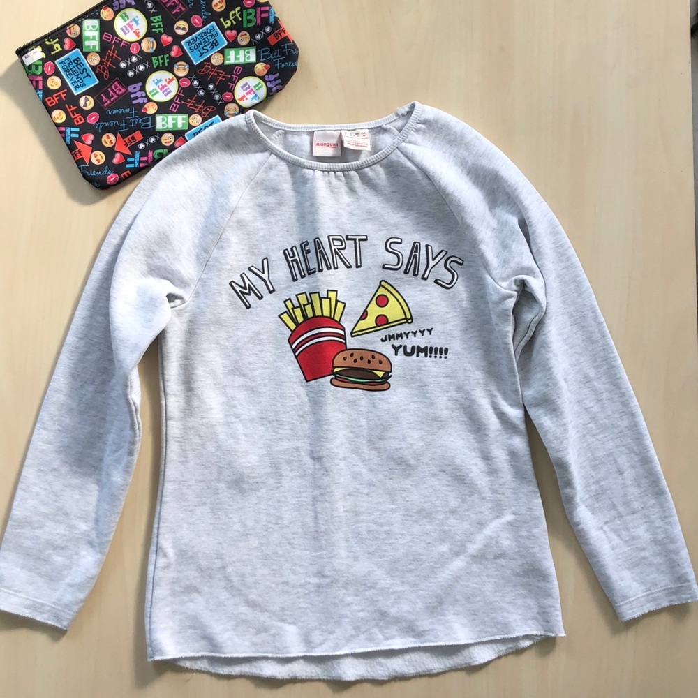 Girls Gray Sweatshirt Size XL